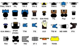 Уплотнения и ремкомплекты уплотнений Поршневое уплотнение 55-47-3,5/4,0 (PTFE-BR40/NBR) (PS08) (Уплотнения для гидравлики) ???????? ???